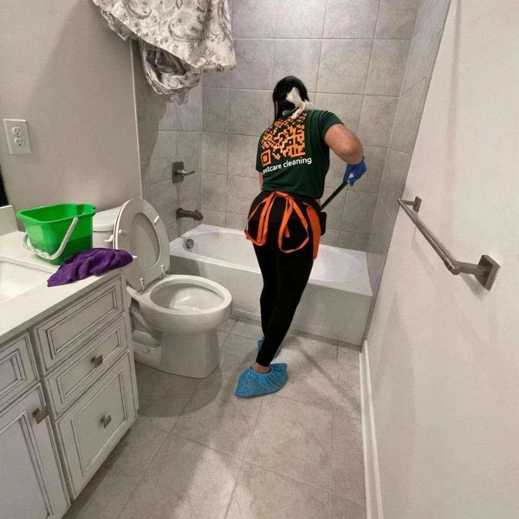 Bathroom cleaning in Birmingham home